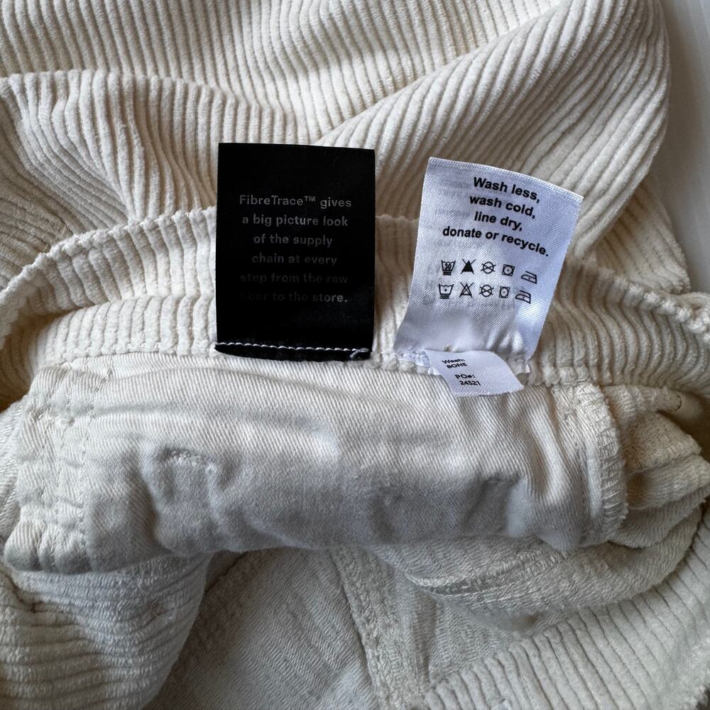 Reformation Cynthia Corduroy Pants 28 Cream Straight Cozy Nostalgic Retro Ivy - Picture 13 of 16